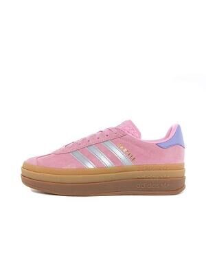 Adidas Gazelle Bold J Pink Silver Lavender Platform Sneakers Youth 6 or women 7